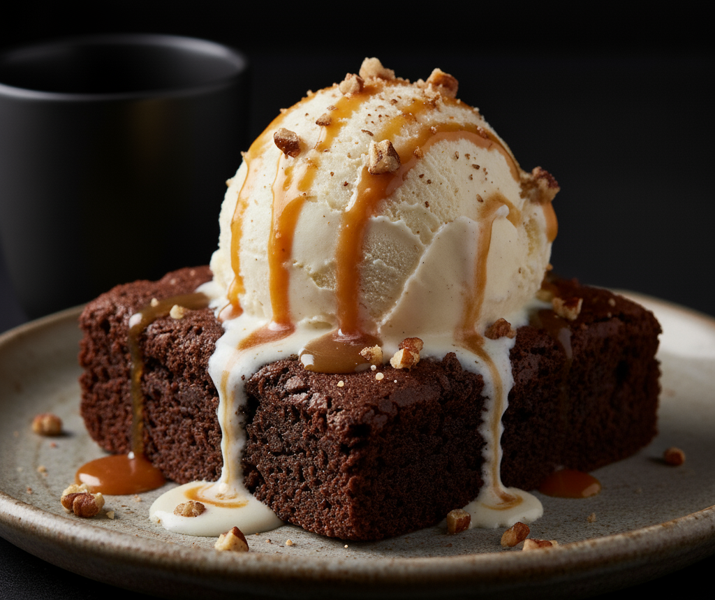 Brownie with Ice Cream
